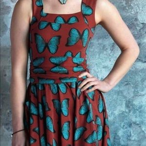 Effie’s Heart ModCloth butterfly fall dress M